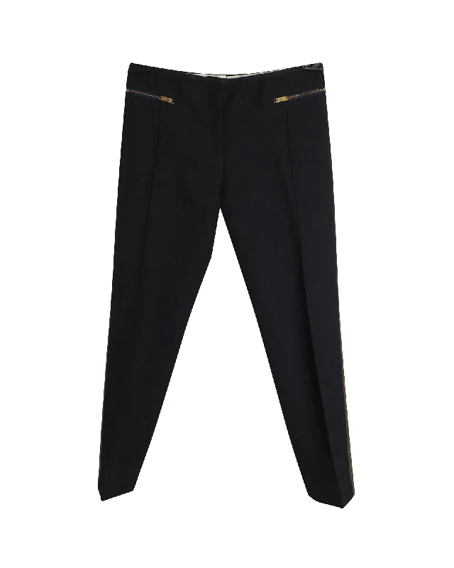 Celine Zipped Pocket Trousers in Black Wool