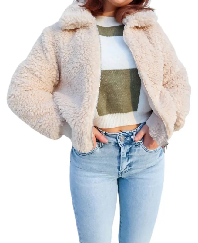 Juliette Shearling Jacket In Cream