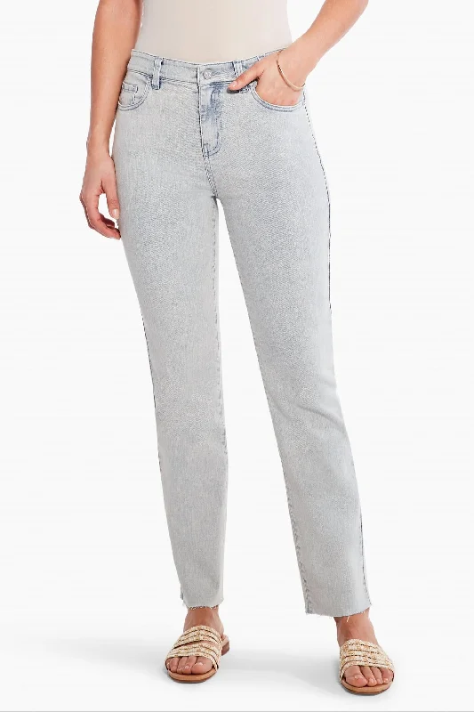 Mid Rise Straight Ankle Jean In Salt