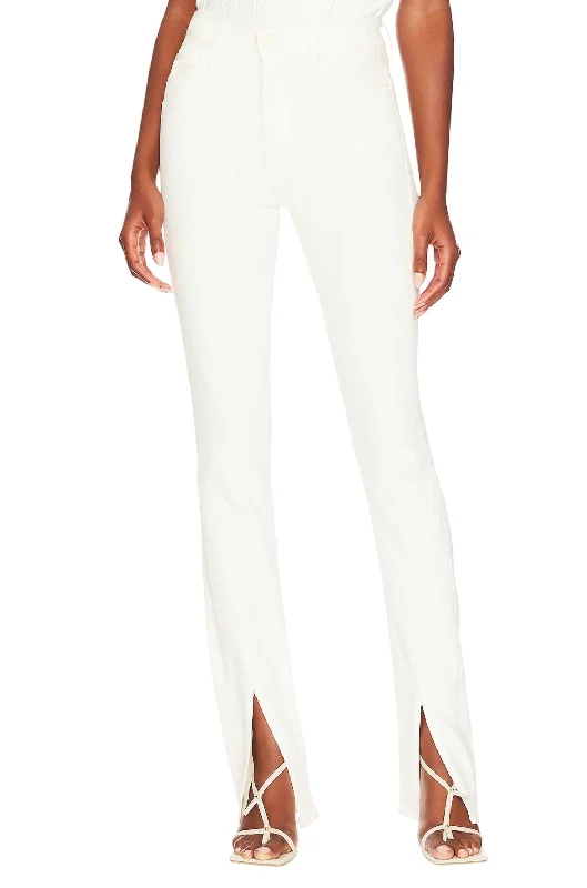 The Rascal Sliced Up Heel Pant In Antique White