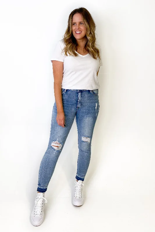 Wakee Georgia Ripped Jean Blue