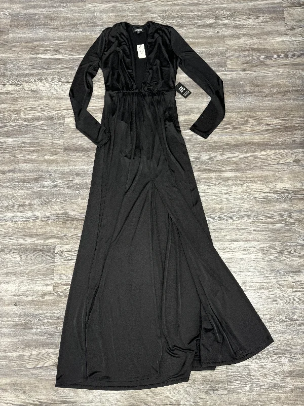 Dress Party Long By Express In Black, Size: Xxs