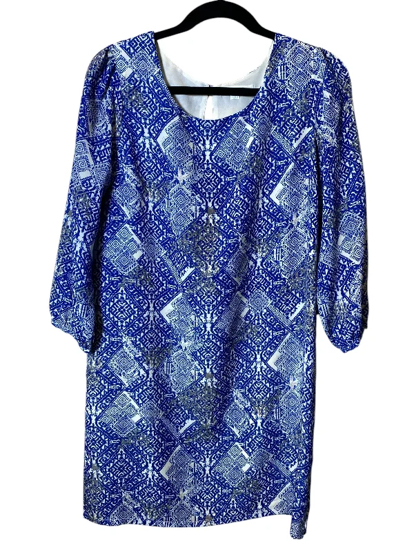 Dress Casual Midi By Cmc In Blue, Size: M